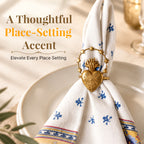 ✝️ Catholic Napkin Rings | Sacred Heart & Virgin Mary Table Decor