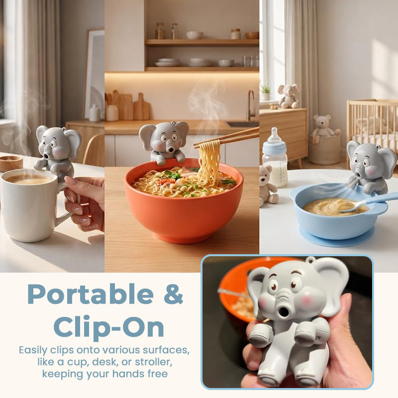 🐘 Elegant Collectible Elephant Clip-On Mini Fan | Baby Food Cooling Holiday Practical Gift