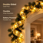 🎄 Christmas LED Ribbon Lights | Festive Glow for Your Holiday Tree