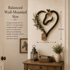 🤎 Western Farmhouse Heart‑Frame Horse‑Head Wall Hanging | Equestrian Porch & Entryway Statement Decor