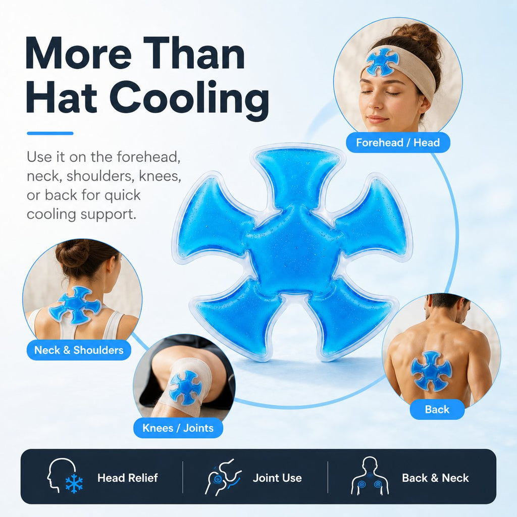❄️ Wearable Cooling Gel Insert – Comfort in Hat & For the Whole Body 🧢💙