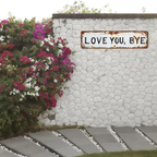 🏡LOVE YOU, BYE – Vintage Metal Wall Sign