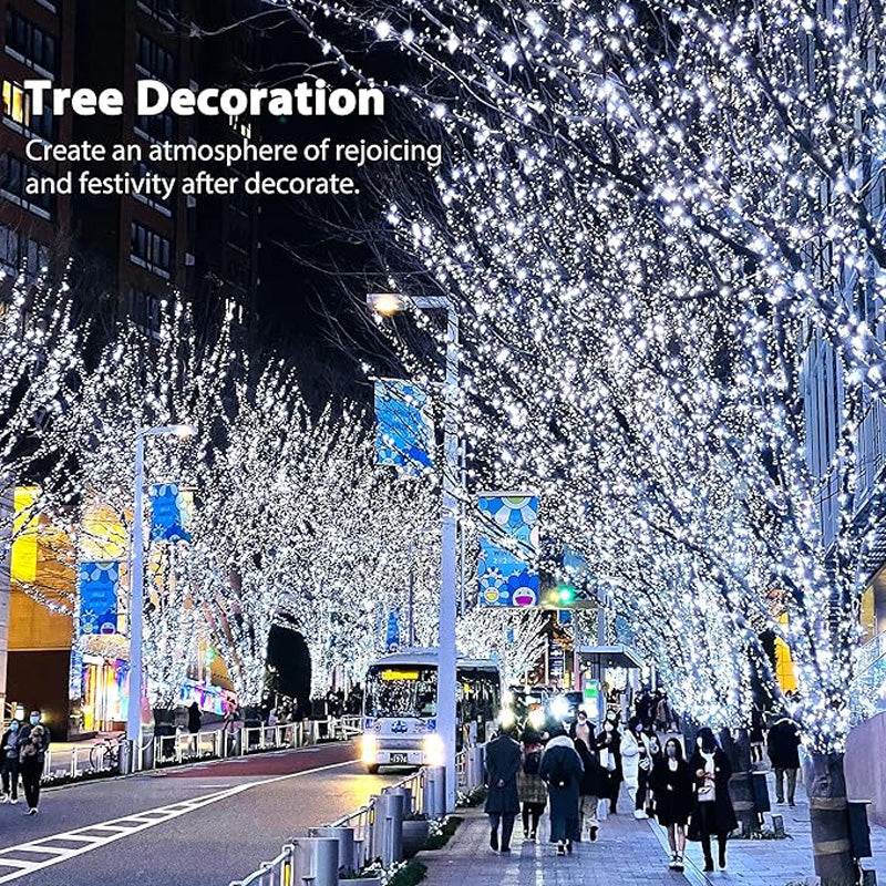 💛 3‑Tone Christmas Fairy Lights, Flexible Bendable Wire For Tree, Garland & Staircase Decor