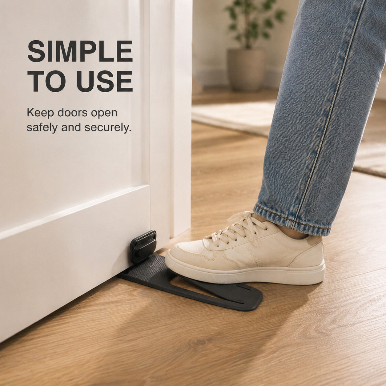 🚪 Discreet Multifunctional Door Stop ✨ Anti‑Pinch Safety Guard for Babies
