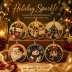 💎 DIY Christmas Diamond Painting Ornament Kit – Sparkly 5D Gem Tree Decor for Family Craft Night