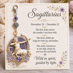 🌙Carry Your Zodiac Magic Every Day ✨ | Meaningful Birthstone Charm Keychain Gift