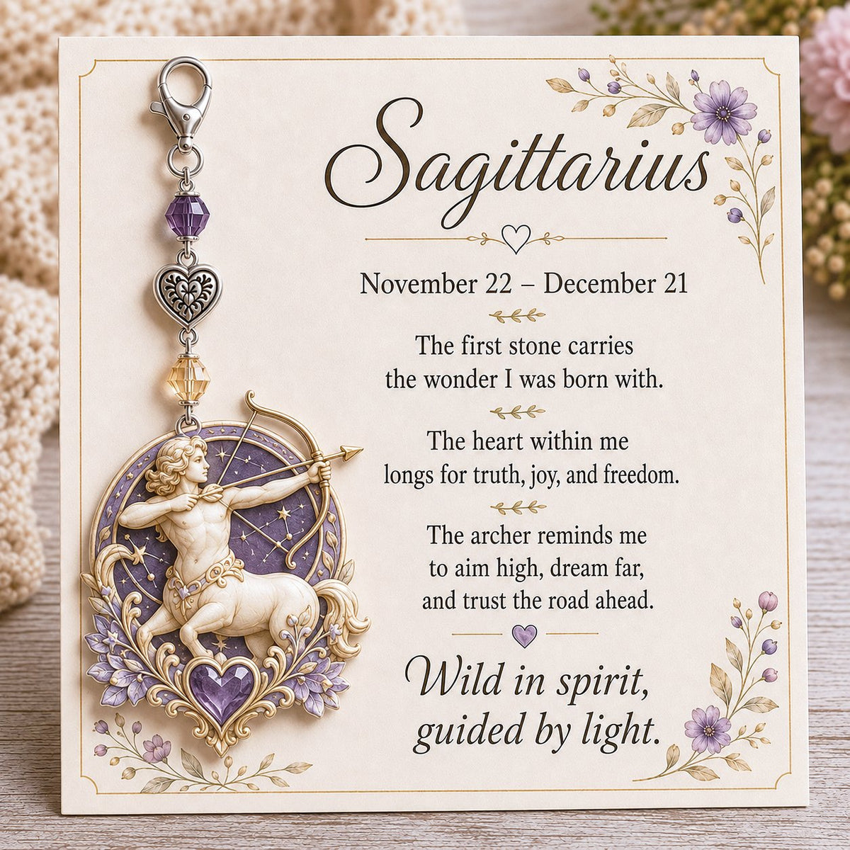 🌙Carry Your Zodiac Magic Every Day ✨ | Meaningful Birthstone Charm Keychain Gift