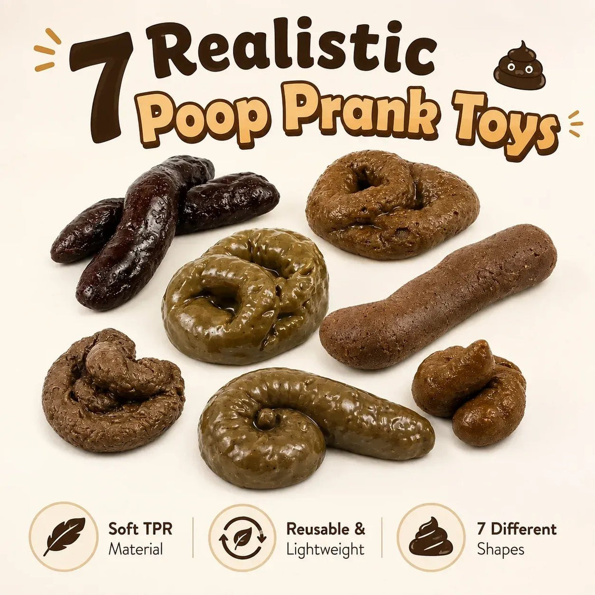 💩 Realistic Squishy Fake Poop Prank Prop — Get Epic Reactions Instantly!