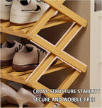 The 9-Tier No-Assembly Bamboo Rack!🌿👟