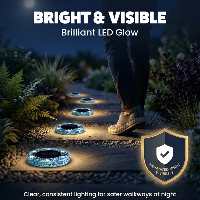 📢📢LAST DAY SALE 50% OFF⚡50K+ SOLD!💎🌟Solara™ Solar Outdoor Mosaic Disk Lights – Waterproof Decorative LED Pathway Garden Lights, Auto-On at Dusk, No Wiring Needed