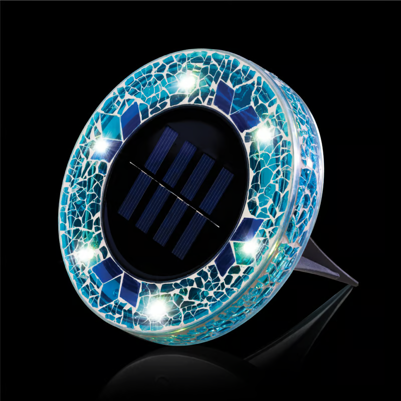 📢📢LAST DAY SALE 50% OFF⚡50K+ SOLD!💎🌟Solara™ Solar Outdoor Mosaic Disk Lights – Waterproof Decorative LED Pathway Garden Lights, Auto-On at Dusk, No Wiring Needed