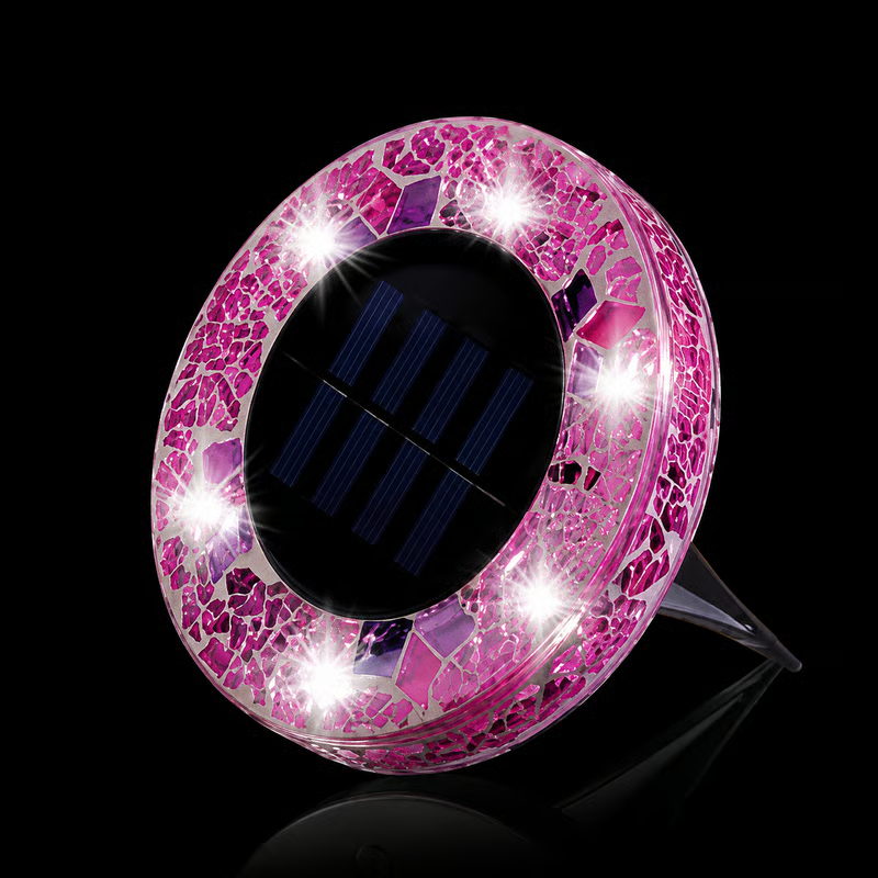 📢📢LAST DAY SALE 50% OFF⚡50K+ SOLD!💎🌟Solara™ Solar Outdoor Mosaic Disk Lights – Waterproof Decorative LED Pathway Garden Lights, Auto-On at Dusk, No Wiring Needed