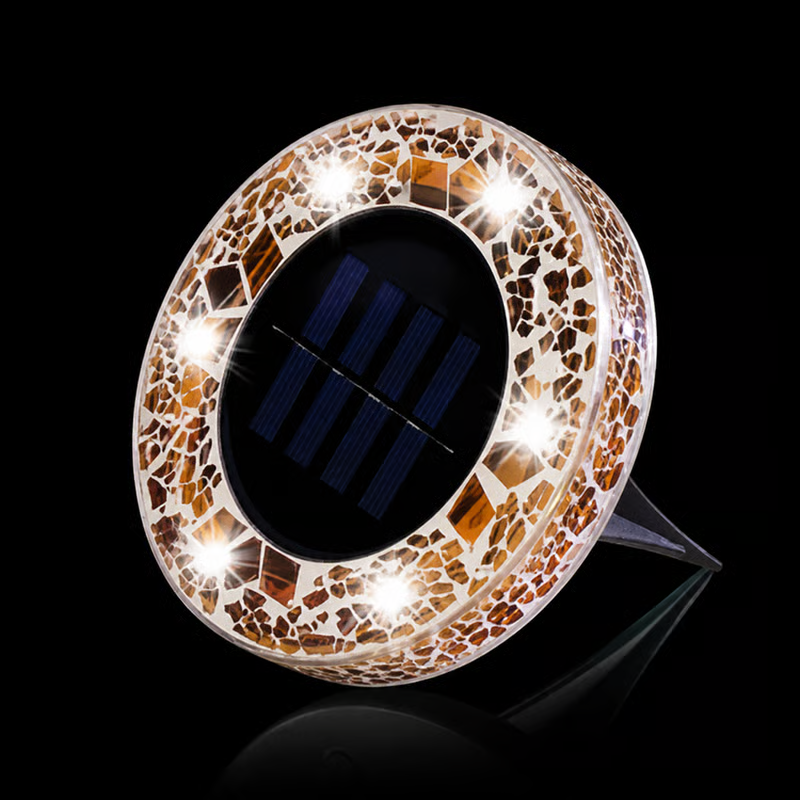 📢📢LAST DAY SALE 50% OFF⚡50K+ SOLD!💎🌟Solara™ Solar Outdoor Mosaic Disk Lights – Waterproof Decorative LED Pathway Garden Lights, Auto-On at Dusk, No Wiring Needed