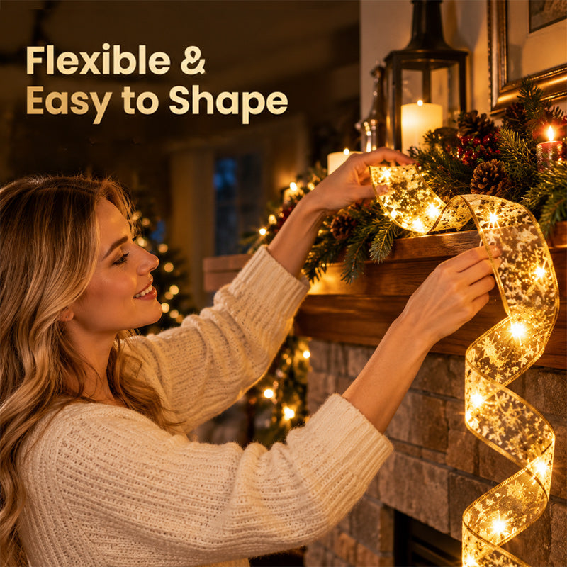 🎄 Christmas LED Ribbon Lights | Festive Glow for Your Holiday Tree