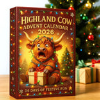 🐮 2026 Highland Cow Advent Calendar | 24‑Day Collectible 3D Figure Christmas Countdown