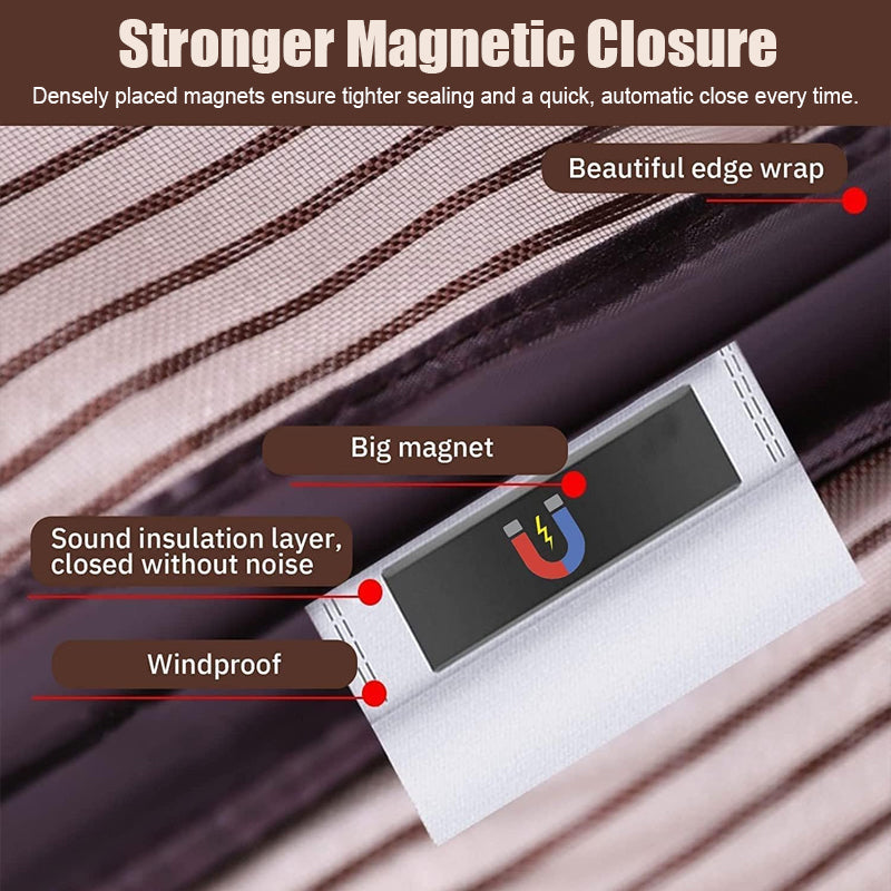 🚪 Diamond Mesh Magnetic Door Curtain