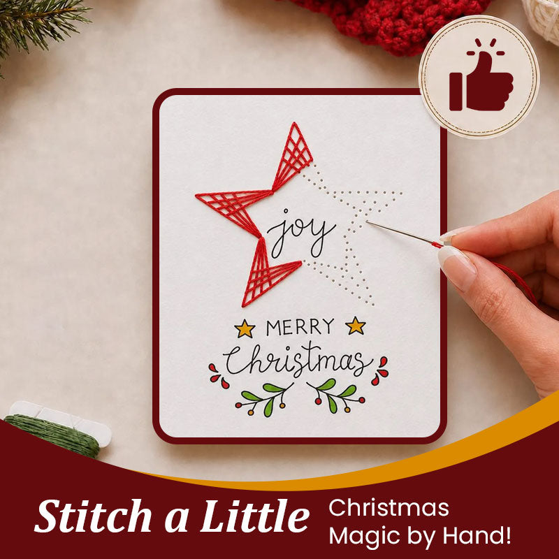 🧵 Cozy Family Christmas Craft Kit, Create Keepsake‑Worthy Handmade Christmas Cards for Gifting