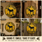 🐴 Vintage Horse‑Themed Round Metal Wall Sign, Rustic Farmhouse Porch Wall‑Hanging Decor