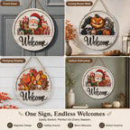 🎃 Magnetic Iron Welcome Sign