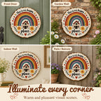 🌈Vintage Round Wall Sign | This Is Our Happy Place Home Decor