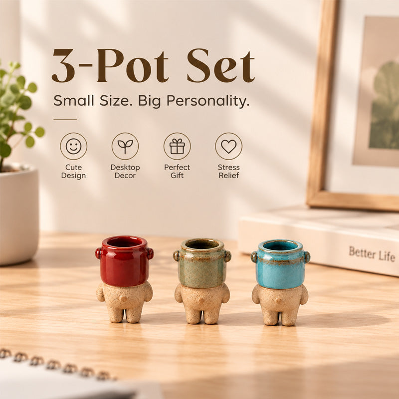 🤏 Cute Finger Shaped Planter Pots – Fun Mini Succulent Pot Set!