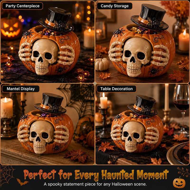 🎃🍬👻Trick-or-Treat | Skull Pumpkin Candy Jar