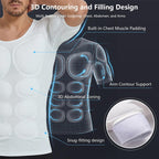 💪 Men’s Muscle Shaping T-Shirt — Instant Sculpted Torso Look!