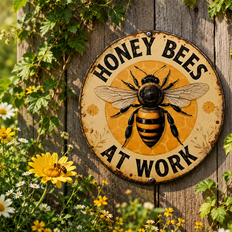 🐝 Honey Bees At Work – Sign