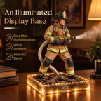 🚒 Firefighter Figurine Humidifier – Unique Decor Desk Mist Maker