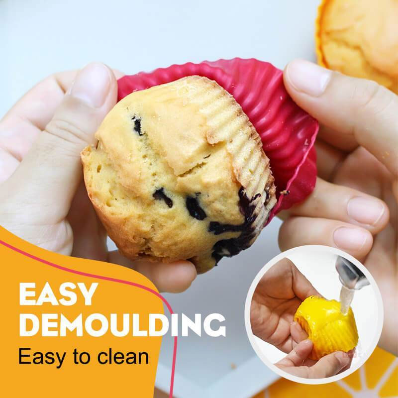 🧁 Reusable Silicone Baking Cups for Home Baking（10PCS）
