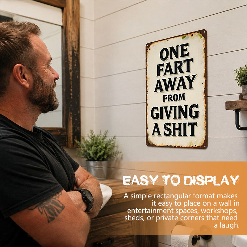 😆 Sarcastic Quote Vintage Metal Wall Sign, Funny Cheeky Wall Decor for Man Cave Garage Bar