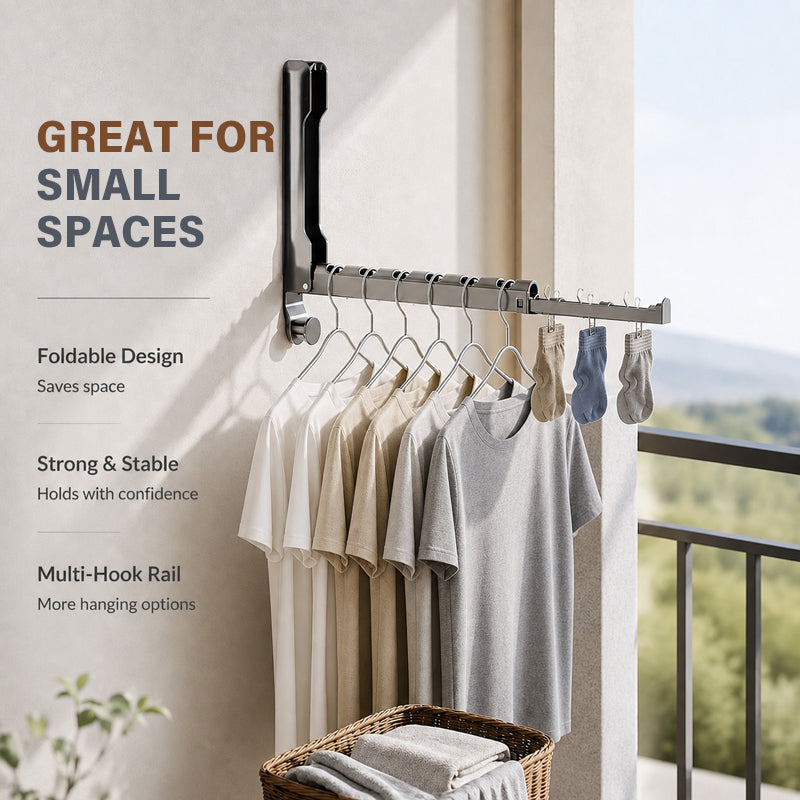 🧺 Space‑Saving Foldable Behind‑Door Hanging Storage Holder