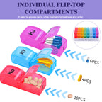 💖Mother’s Day Sale: 50% OFF!💊📅 Daily 31-Day Pill Organizer Travel Case – 🔒📦 4-Week Medication Box with Compartments & Labels, Ideal for Weekly Planning, Vacations & Seniors, Compact Storage