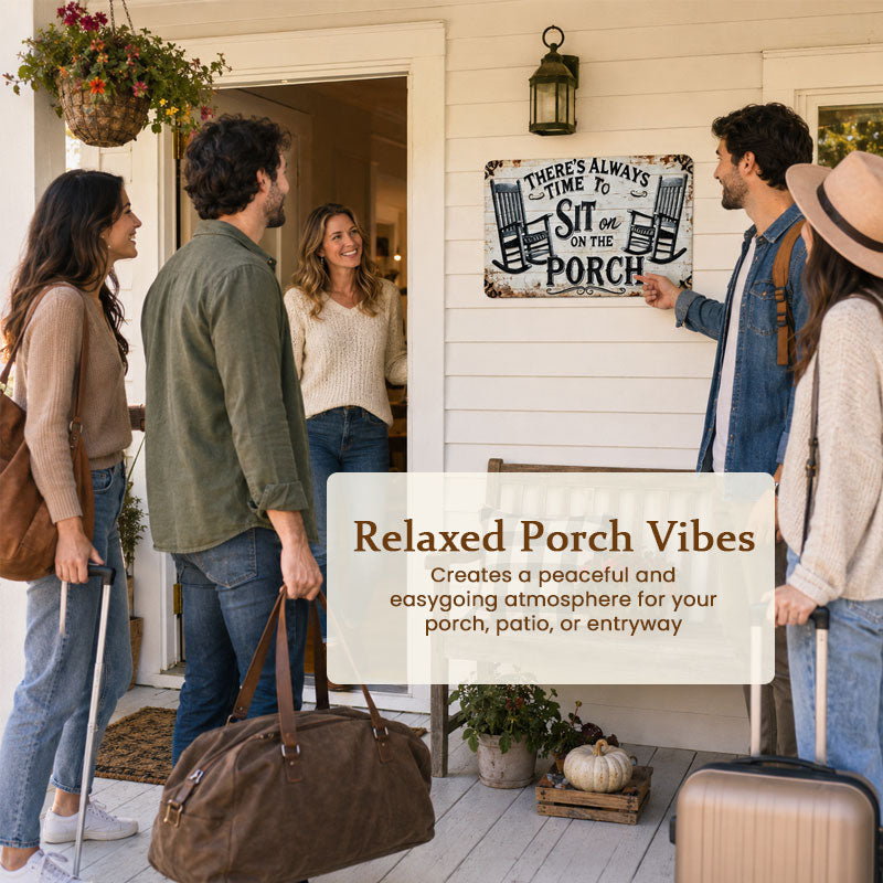 🌾🏡 Porch Therapy Vintage Metal Sign