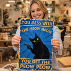 "Peow Peow" Sarcastic Cat Sign 🐱 — A Bold Statement for Your Unique Space