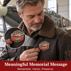 ✈️ Battle of Britain Commemorative Pin – Patriotic Remembrance Collectible With Poppy & Aircraft Motif