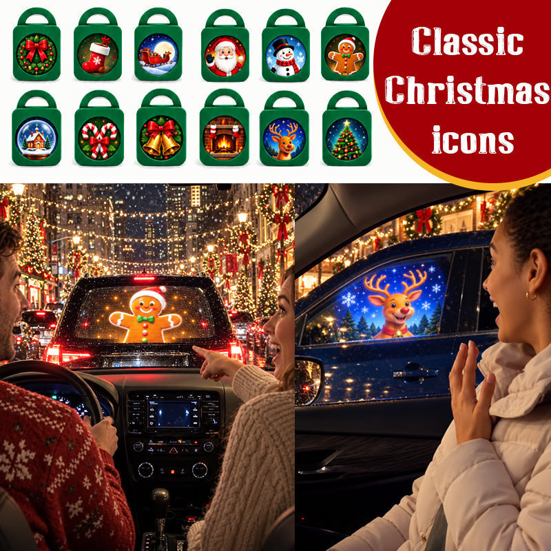 🎄Christmas Car Projection Light | Festive Holiday Projector for Vehicle & Home