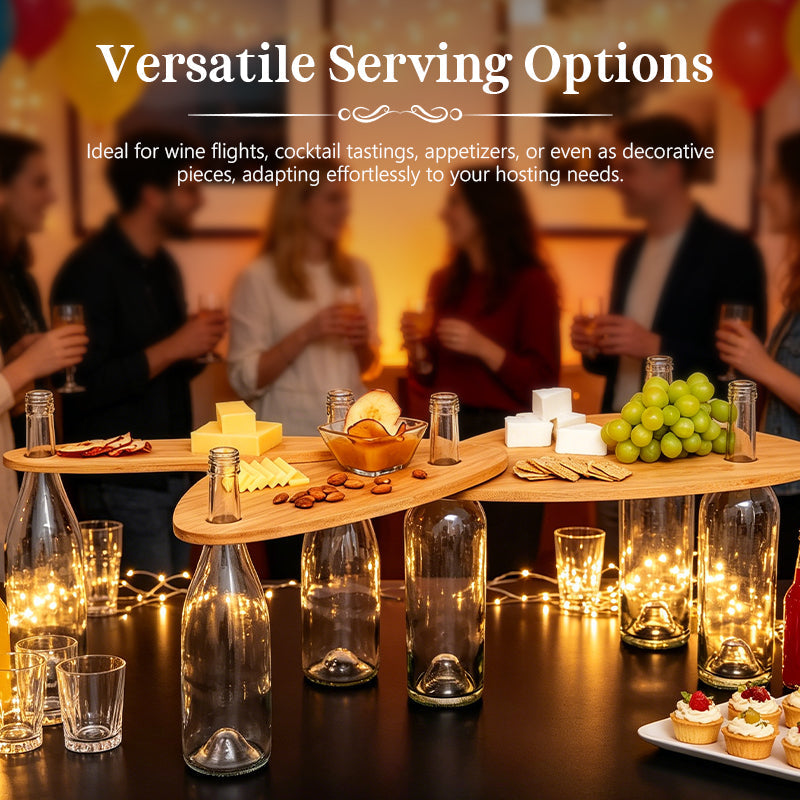 Artisanal Wine Flight Serving Tray Set - Unique Drink Holders for Entertaining✨🍷