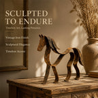 🐎 Artistic Metal Horse Sculpture ✨ Timeless Vintage‑Patina Home Accent