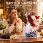 🕊️ Jesus Walking on Water Backflow Incense Burner – Spiritual Prayer Table Decor!