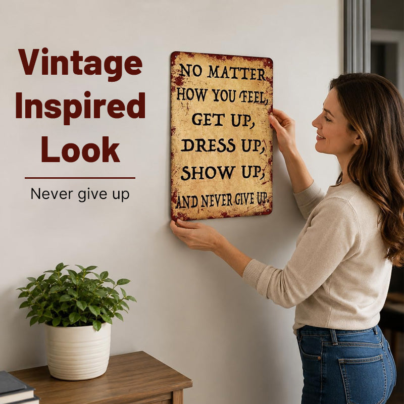 ⭐ Vintage‑Style Motivational Wall Sign – Bold Daily Encouragement For Your Workspace