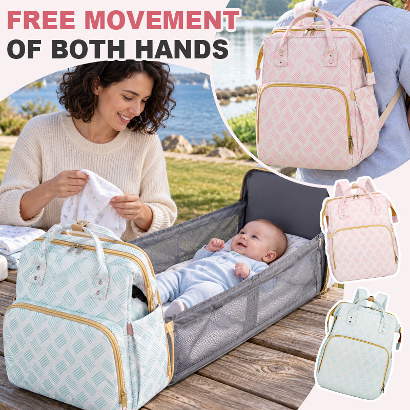 👶 Foldable Baby Station Diaper Backpack | On-the-Go Parent Essential