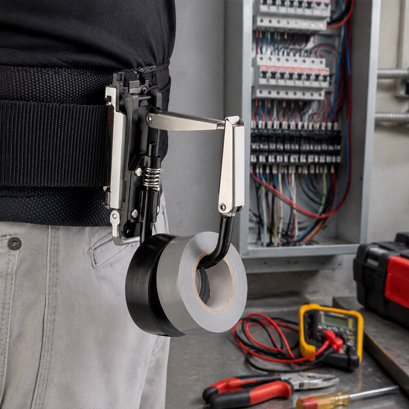 🛠️ Quick‑Lock Belt Tape Holder Heavy‑Duty Work Tool Clip‑On Organizer
