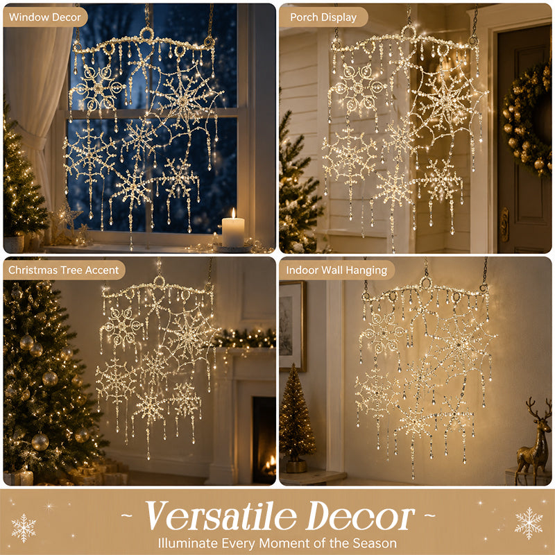 ❄️Dazzling Crystal Snowflake Chandelier