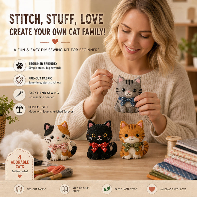 DIY Fabric Animal Craft Kit – Creative Handmade Art🕊️✂️