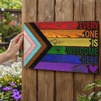 🌈❤️ Everyone Is Welcome Here Wooden Sign