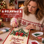 🎄 DIY Christmas Diamond Painting Table Runner Kit | Sparkling Holiday Table Decor