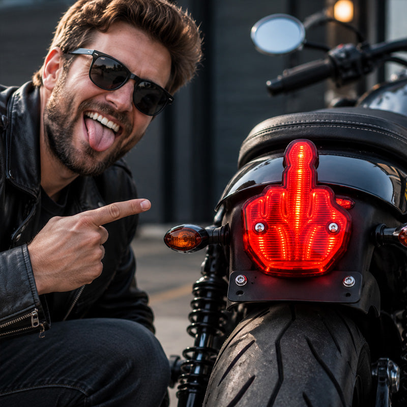 🖕 Middle Finger Rear Light | Cheeky Rebellious Car Vibe