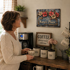🌸Welcome to Nana's Place: Charming Floral Garden Sign & Home Accent