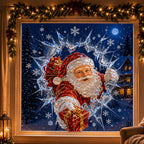 🎅 Sparkly Crystal Santa Decor｜Magical Christmas Window Display